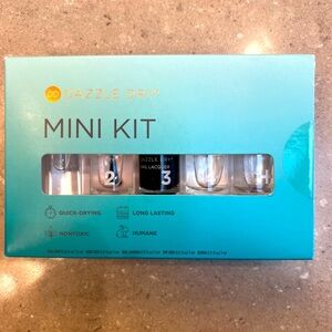 Dazzle Dry Mini Manicure Kit w black polish & 3 other steps for perfect nails!